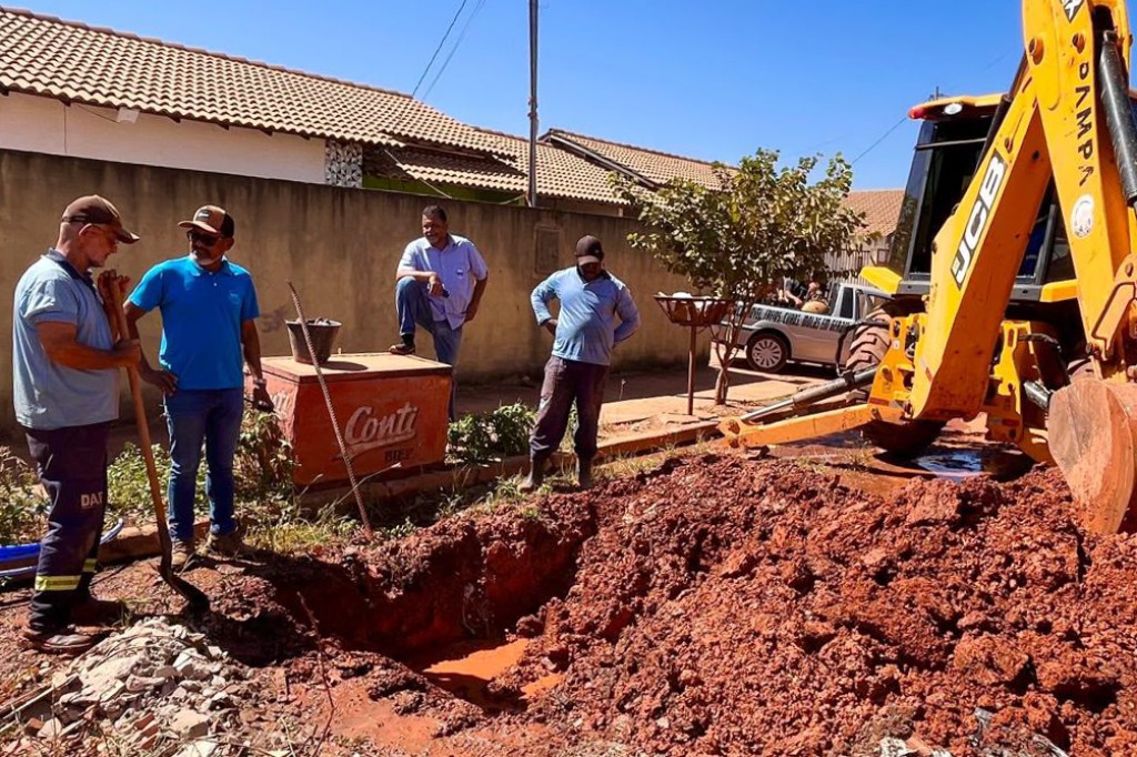 DAE-VG realiza mutirão para retirada de vazamentos e melhorias no bairro Paiaguás